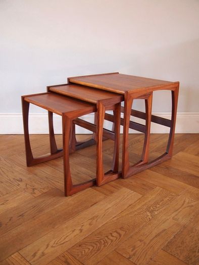 G Plan Quadrille Teak Nest of Tables Mid Century Vintage Retro