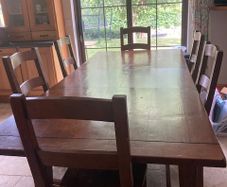 Solid Oak Extendable Dining Table and 6 Chairs