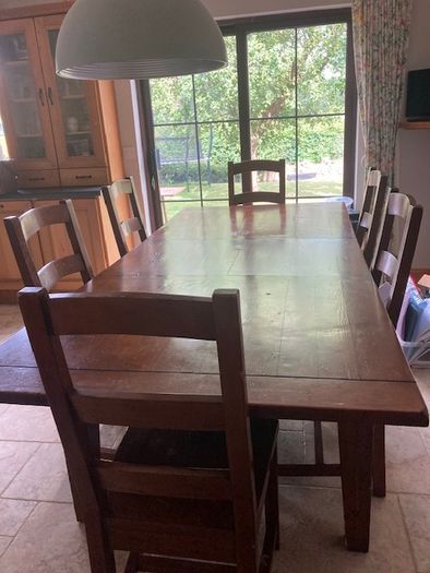 Solid Oak Extendable Dining Table and 6 Chairs