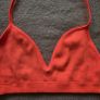 Bright orange bikini top, size S Image 2