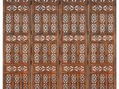 Hand carved 4-PanelRoom Divider Brown 160x165 cm Solid Mango Wood