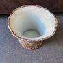 Vintage Chinese Floral Ornamental Porcelain Vase With Gold Handles Image 2