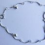 Vintage 18ct G P white Gold Plated Women's Bangle Bracelet L 9" - 2,97g Image 10