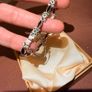 Vintage Sterling Silver Marquise Garnet Marcasite link Image 4
