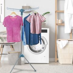 Clothes Airer Drying Rack Foldable Laundry Rail Hanger Indoor Outdoor - Single Tier