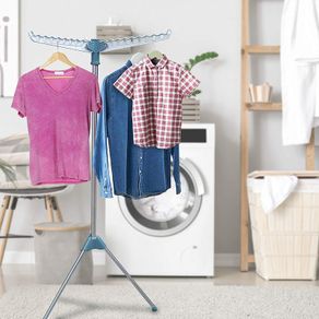 Clothes Airer Drying Rack Foldable Laundry Rail Hanger Indoor Outdoor - Single Tier