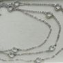 Vintage 19 Inch Sparkling Crystals Chain Design Necklace 925 Sterling Silver 11,21g Image 10