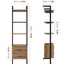 BRAND NEW Industrial 4Tier Ladder Shelf Bookshelf Wall Mounted Storage Rack &Fabric Drawer Image 2