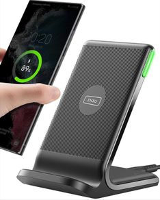 Wireless Charger, 15W Fast Wireless Charging Stand Qi Certified Sleep-friendly Adaptive Light & Dual Charging Modes for iPhone 15 14 13 12 11 Pro Max XR Plus Samsung S23 S22 Google Pixel LG etc