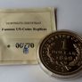 Liberty Head 1849 Dollar Gold plated Proof commemorative replica Image 3