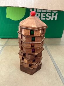 Wooden brain teaser puzzle