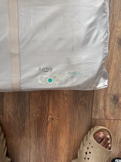 Tutti Bambini CoZee Lite Bedside Crib next to me cot grey
