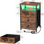 Bedside Table Set of 2 with Charging Station Image 8