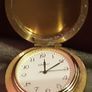 vintage collectable brass paper weight clock Image 2