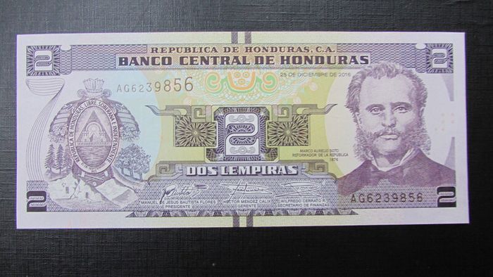 Honduras 2016.2 Lempiras.Uncirculated Banknote.