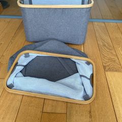 Collapsible storage baskets