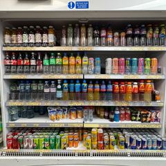Wall Mounted Commercial Display Fridge 190cm 4 Shelves Excellent Condition