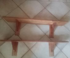 Wooden shelves