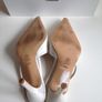 LK BENNETT plain cream satin slingback high-heels (SIZE EU38.5) wedding shoes Image 4