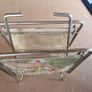 Vintage Brass Postcard or Letter Holder  Reversible Cottage & Red Roses Image 5