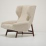 Vintage Sculptural Boucle Wingback Model 877 Armchairs by Gianfranco Frattini for Cassina, Italy, 1950s Image 9