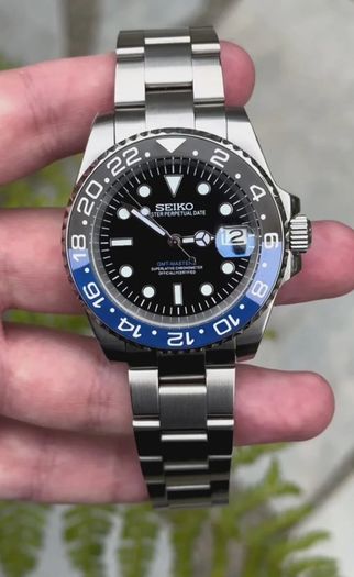 Brand New Seiko Batman Mod 40mm Automatic GMT