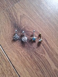 Belly button sterling silver jewellery