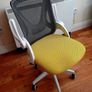 Mesh Office Chair with Yellow Seat Image 2