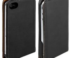 New Stylish Grip Flip Genuine Leather Case Cover Fits Apple Iphone 4s & 4
