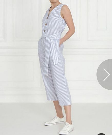 Gallery stripe linen Jumpsuit SIZE 8