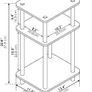 NEW SALE | 3-Tier Turn-N-Tube End Table, Side Table, Nightstand, Americano/Black, 2-Pack Image 6