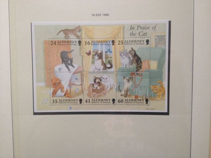 Alderney 1983-2001 Mint Never Hinged Stamp Collection in Lindner Album