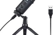 USB Microphone for Computer, RALENO Professional Studio Cardioid Condenser Mic Kit Compatible with Mac PC Laptop for Skype YouTube Teaching Gaming Recording.
