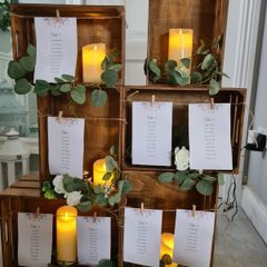 Wooden Crates Table Plan for Hire/Rent