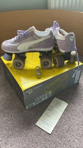 Puma suede lilac roller skates