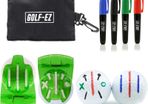 Golf Ball Line Drawing Marking Alignment Tool Kit with 4pcs Marker Set and Carry Case