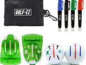Golf Ball Line Drawing Marking Alignment Tool Kit with 4pcs Marker Set and Carry Case