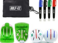 main image for ad Golf Ball Line Drawing Marking Alignment Tool Kit with 4pcs Marker Set and Carry Case
