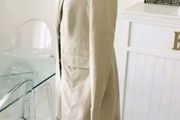 Noa Noa oatmeal linen knee length coat M