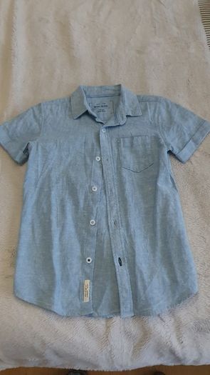 River Island Boys blue short sleeved shirt