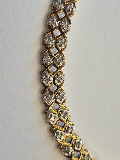 9ct gold diamond bracelet.