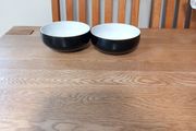 Denby Black Bowls x 2 6"