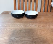 Denby Black Bowls x 2 6"