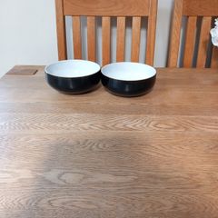Denby Black Bowls x 2 6"