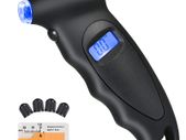 Tyre Pressure Gauge, 4 Ranges Digital Inflator Tyre with Tyre Tread Depth Gauge and 4 Pcs Valve Caps, Backlight LCD Display 150 PSI ABS Non-Slip Grip for Car, Truck, Bicycle, Motorcycles