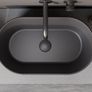 Lova Cera-Line 53 Matt Gun Metal Ceramic Countertop Washbasin Image 2