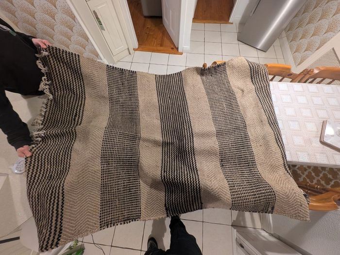 Large natural jute rug