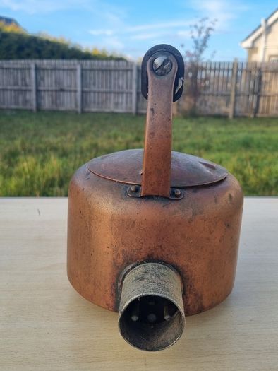 Vintage electric kettle made of copper