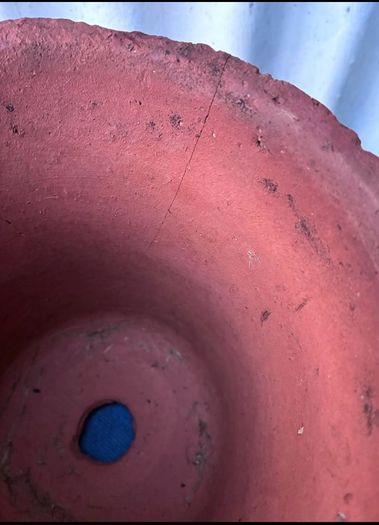 2 vintage terracotta flower pots