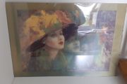 Framed Lady in Green Print